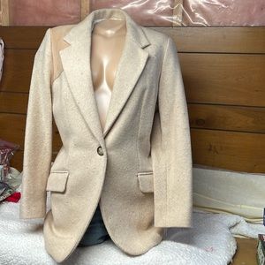 Kors 1 Button Lined Blazer -Michael Kors- 100% Virgin Wool- Made in Italy Sz 6